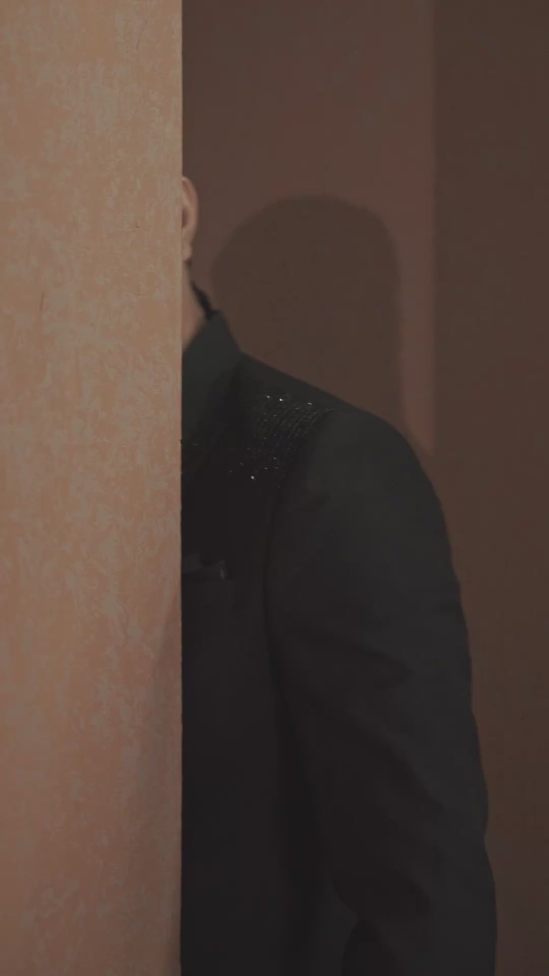 Black Embellished-Lapel Tuxedo with Bow Tie